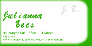 julianna becs business card