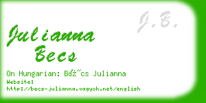 julianna becs business card